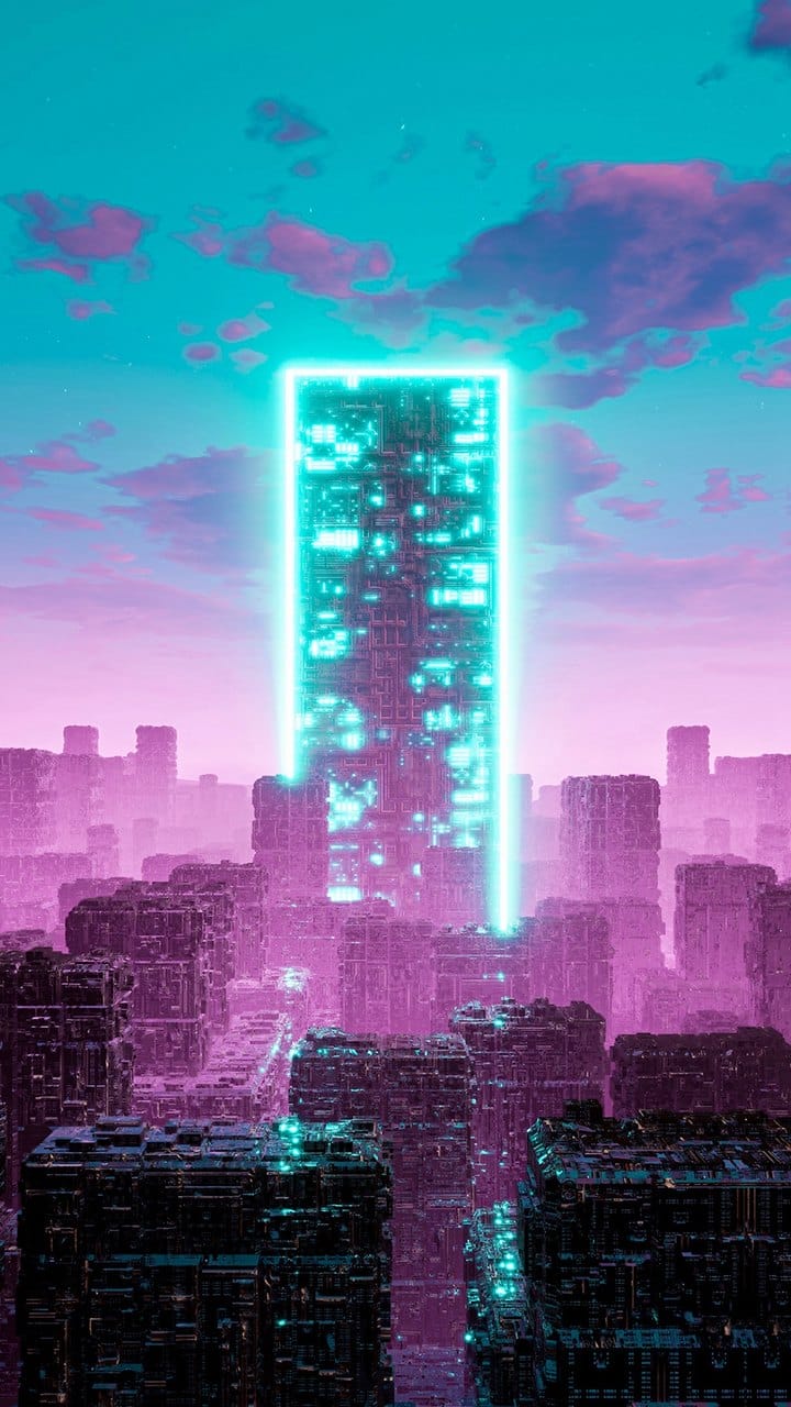 赛博朋克主题风格的高清炫彩手机桌面壁纸