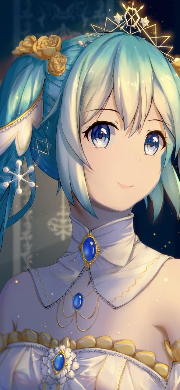 二次元动漫美少女偶像初音未来唯美插画手机壁纸桌面-皮皮兔动漫