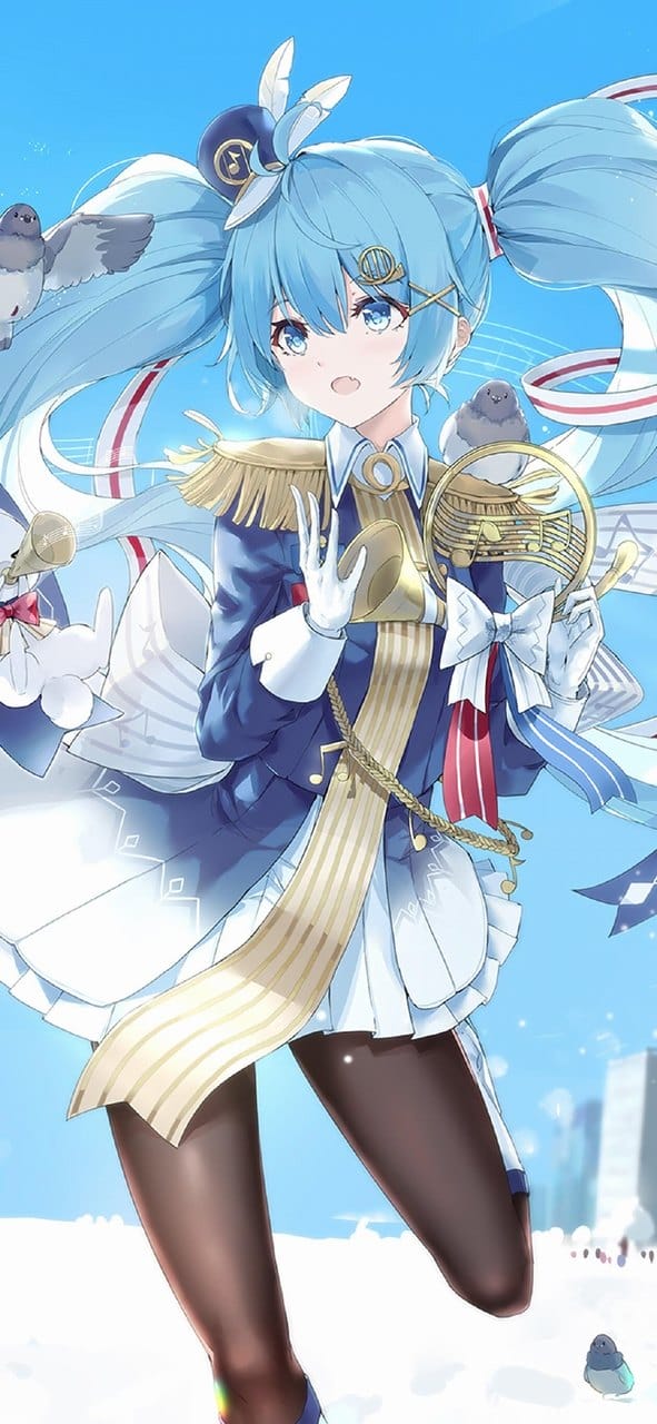 二次元动漫美少女偶像初音未来唯美插画手机壁纸桌面