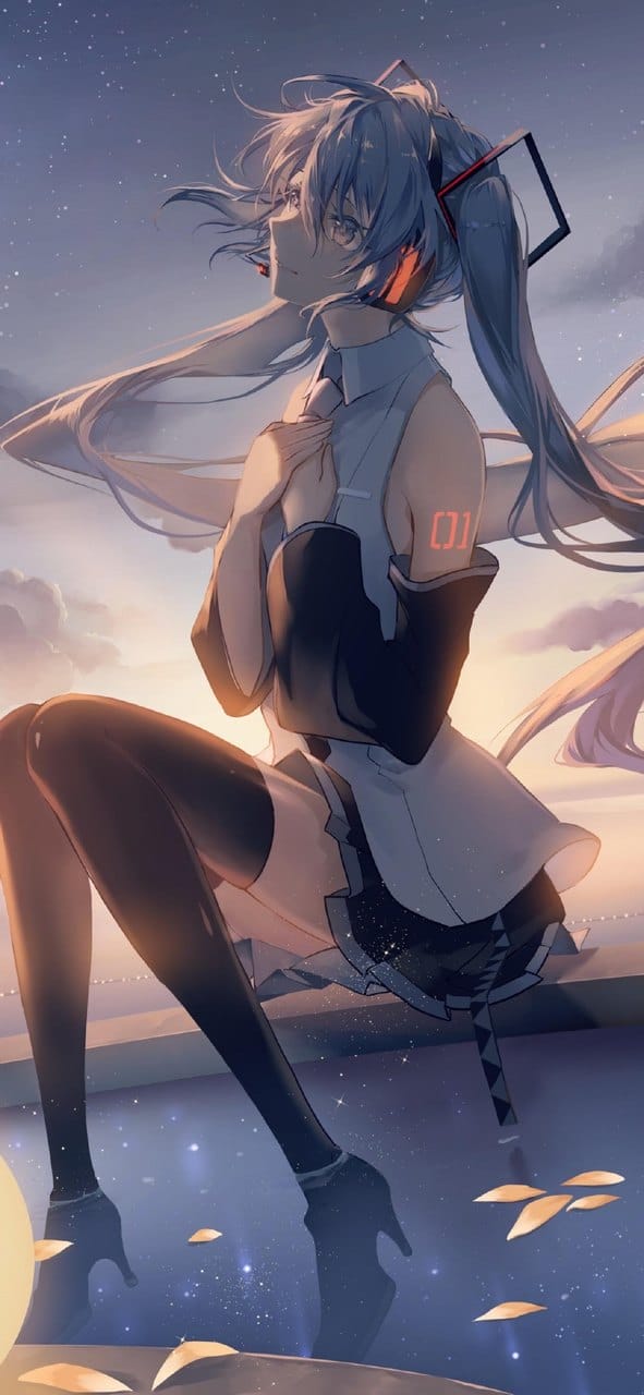 二次元动漫美少女偶像初音未来唯美插画手机壁纸桌面