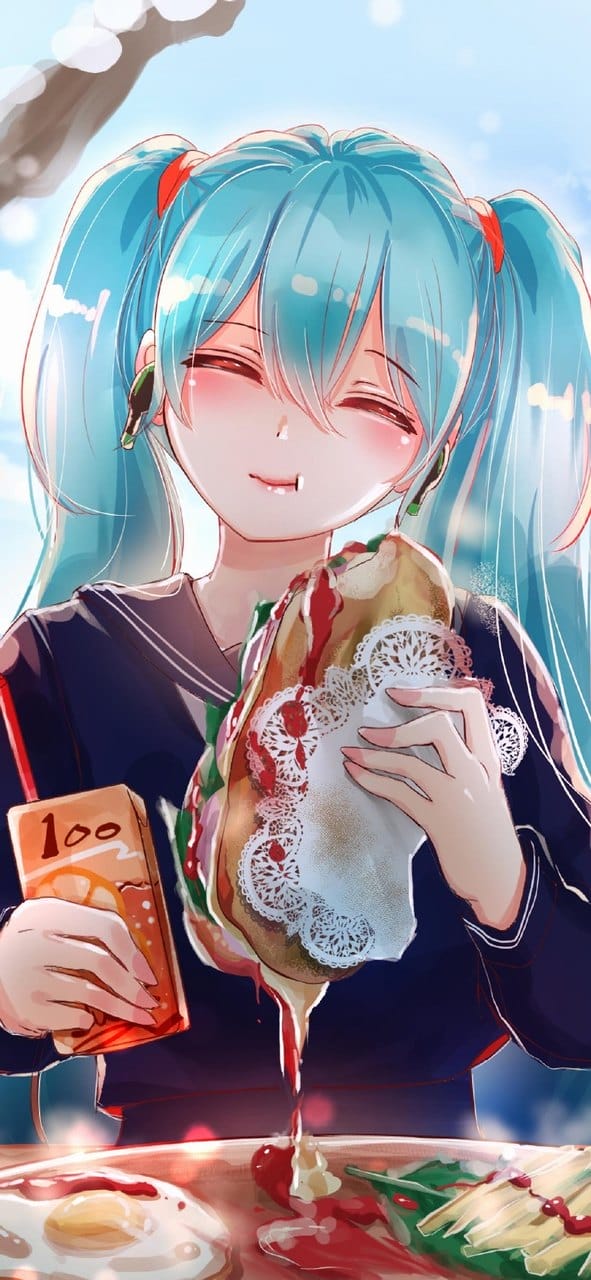 二次元动漫美少女偶像初音未来唯美插画手机壁纸桌面