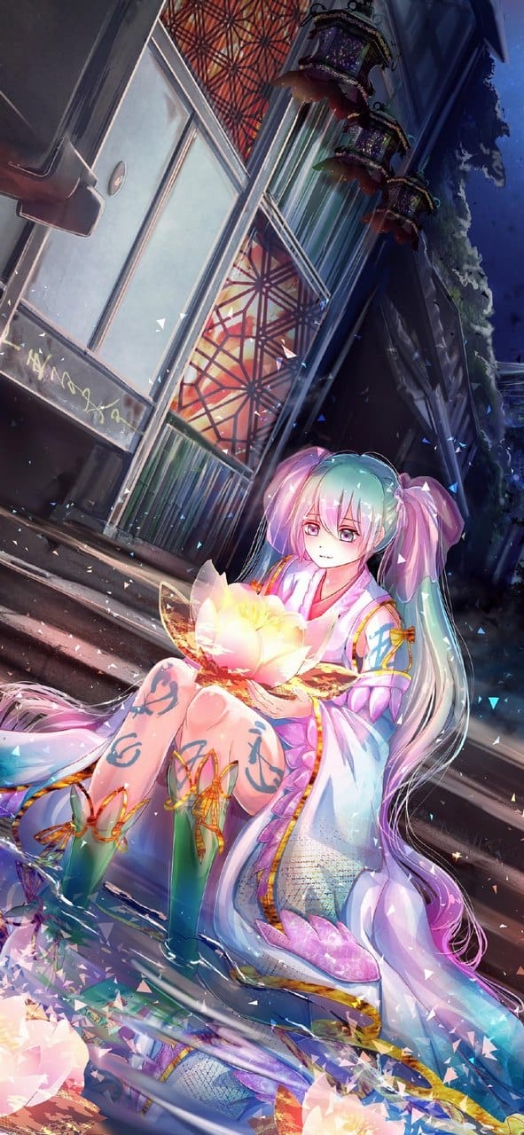 二次元动漫美少女偶像初音未来唯美插画手机壁纸桌面