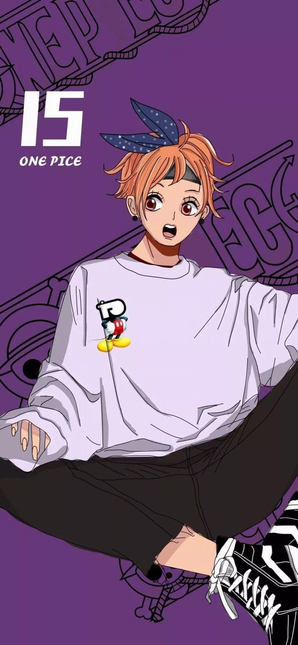 海贼王人物潮流时装时尚插画精美高清手机壁纸-皮皮兔动漫