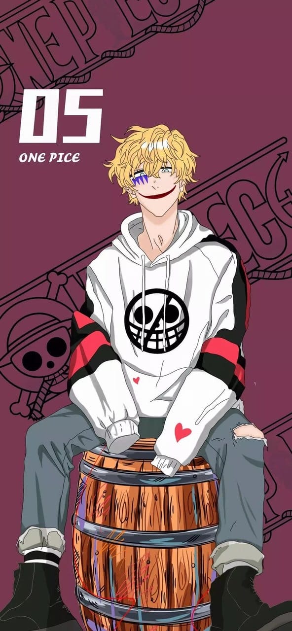 海贼王人物潮流时装时尚插画精美高清手机壁纸