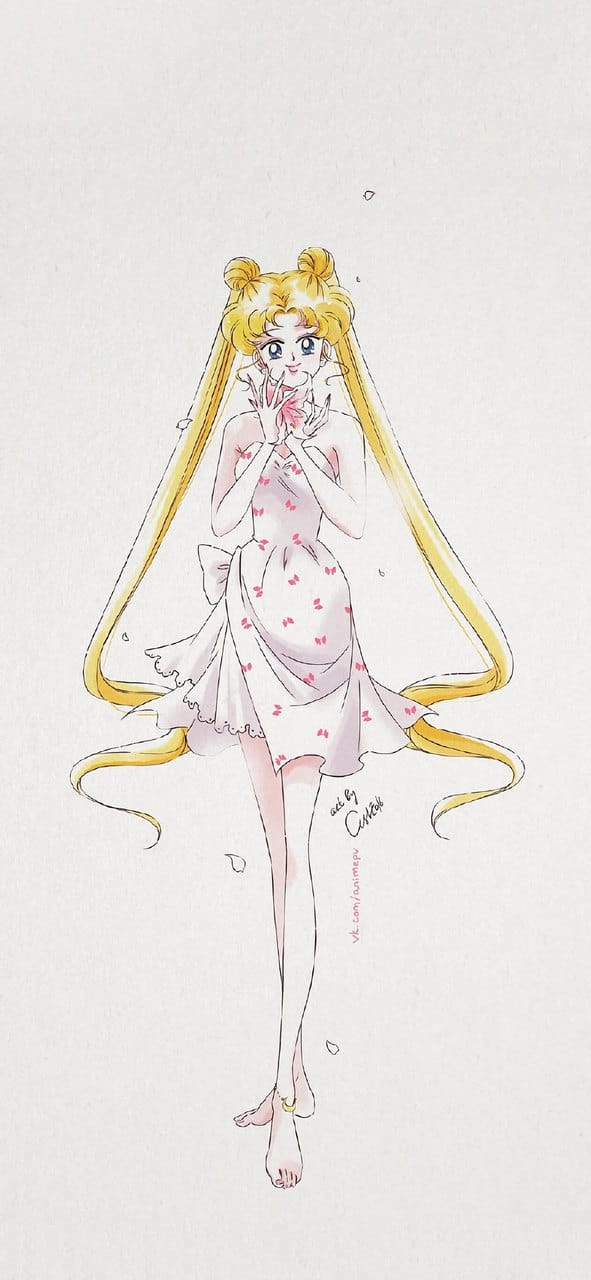 美少女战士漂亮性感的动漫美女插画手机高清壁纸-皮皮兔动漫