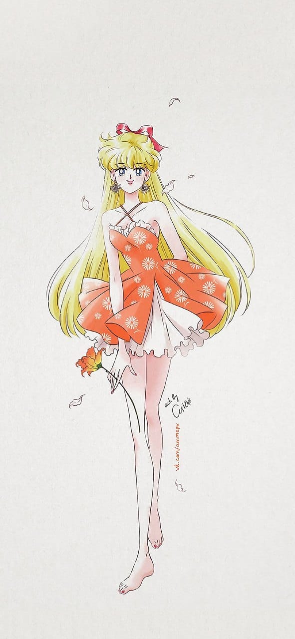 美少女战士漂亮性感的动漫美女插画手机高清壁纸