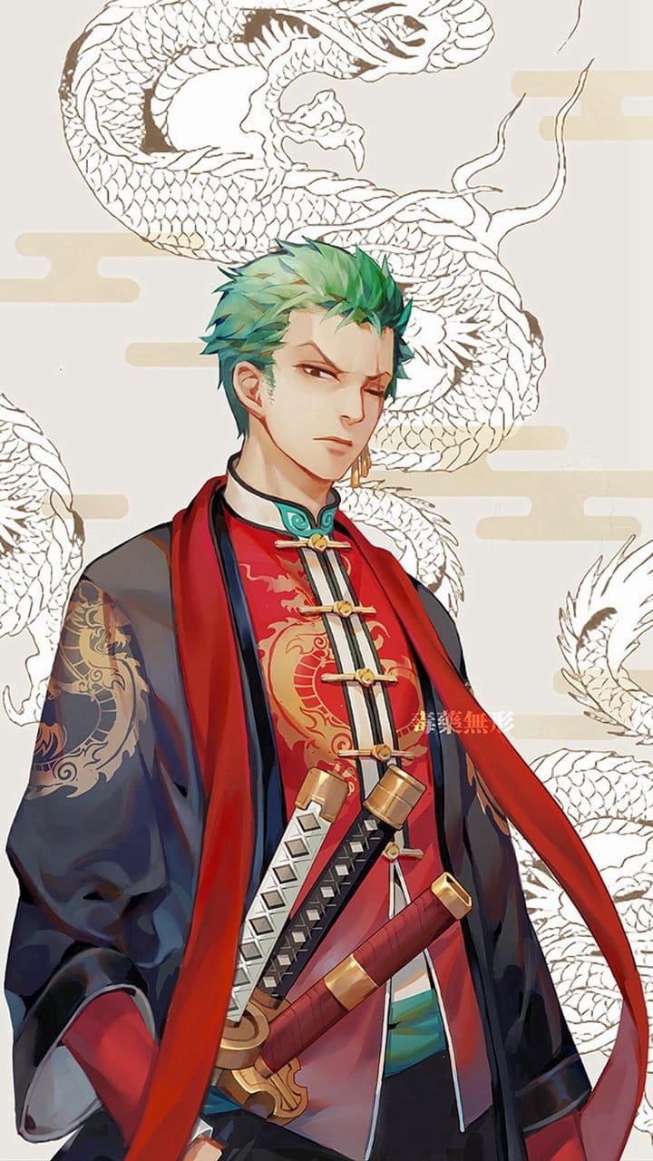 《海贼王》炫酷好看的人物国风插画精美手机锁屏壁纸大全