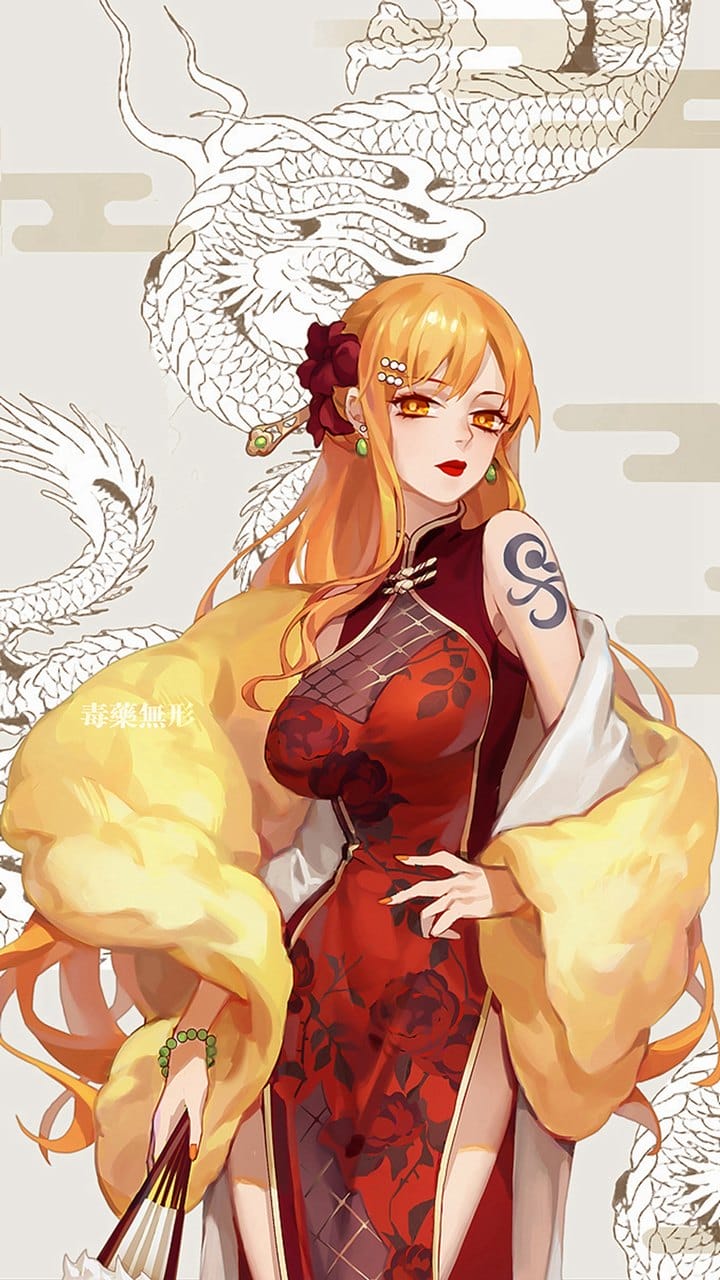 《海贼王》炫酷好看的人物国风插画精美手机锁屏壁纸大全