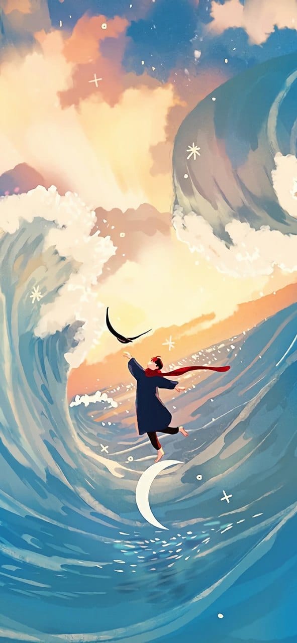 浪漫意境的唯美手绘插画精美手机锁屏桌面壁纸合集