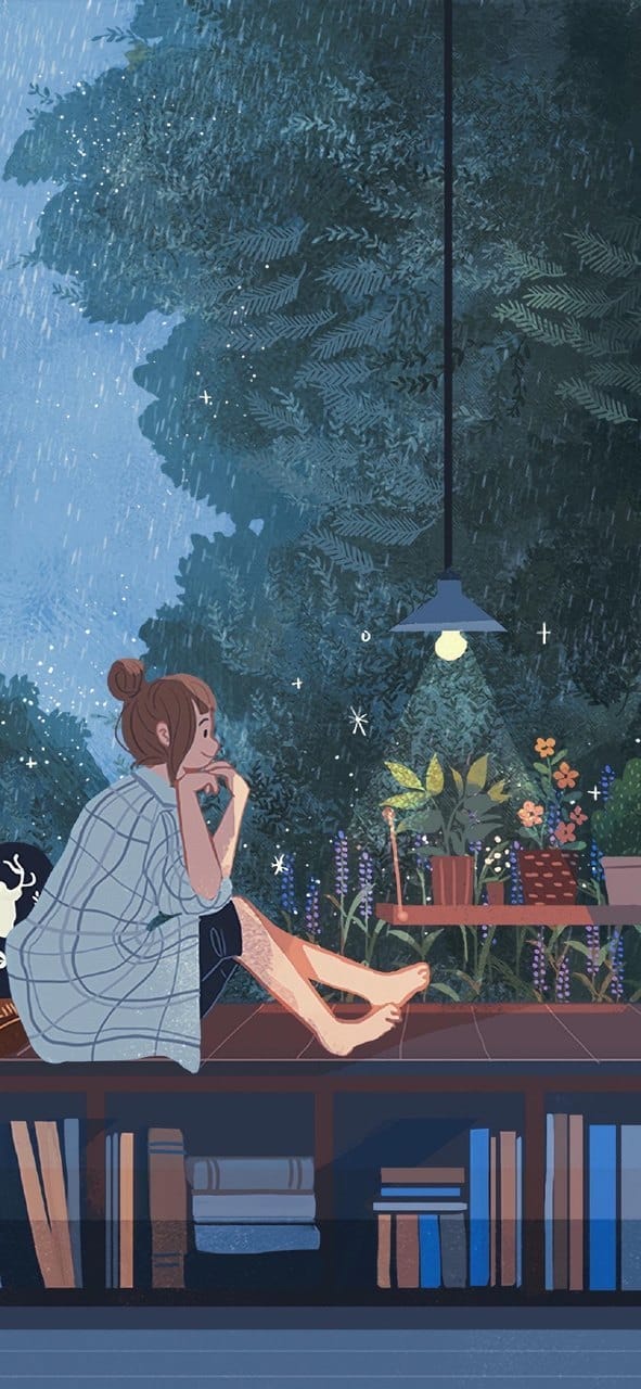 浪漫意境的唯美手绘插画精美手机锁屏桌面壁纸合集