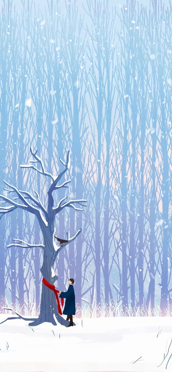 浪漫意境的唯美手绘插画精美手机锁屏桌面壁纸合集