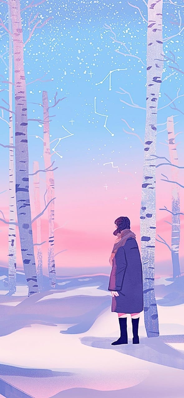 浪漫意境的唯美手绘插画精美手机锁屏桌面壁纸合集