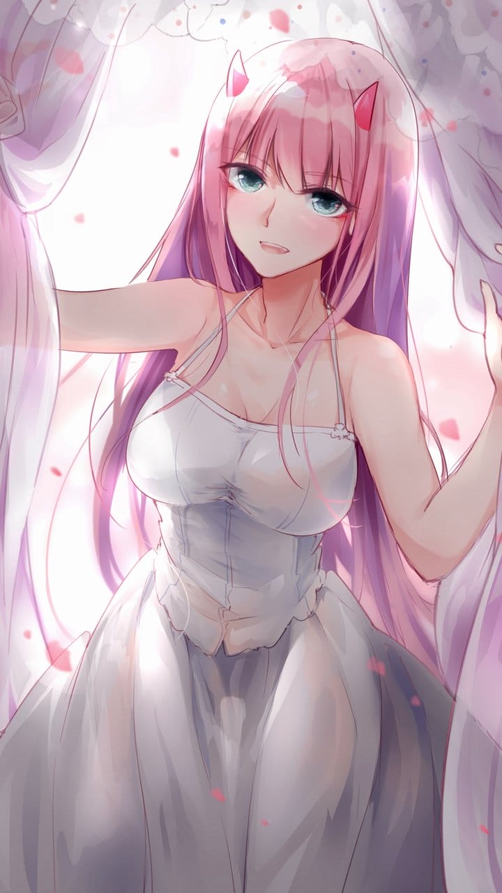 精致漂亮的二次元巨乳妹妹动漫美女手机桌面壁纸