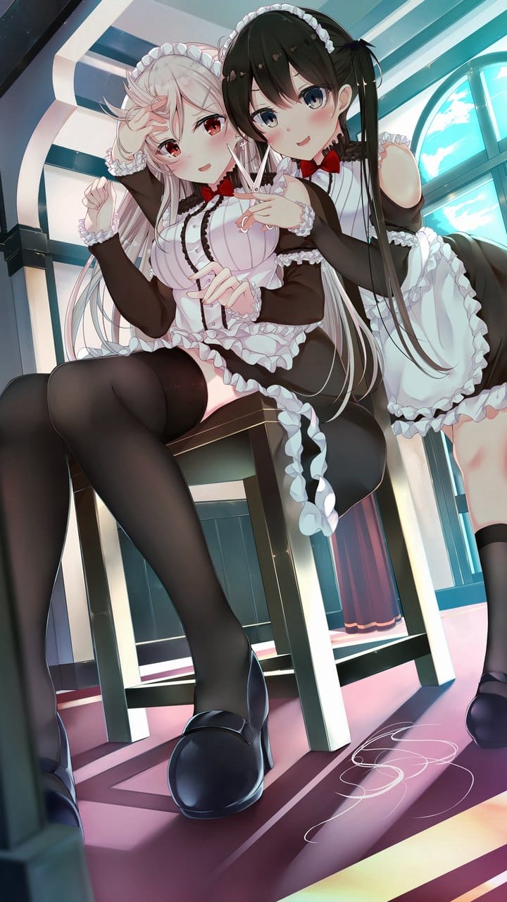 精致漂亮的二次元巨乳妹妹动漫美女手机桌面壁纸