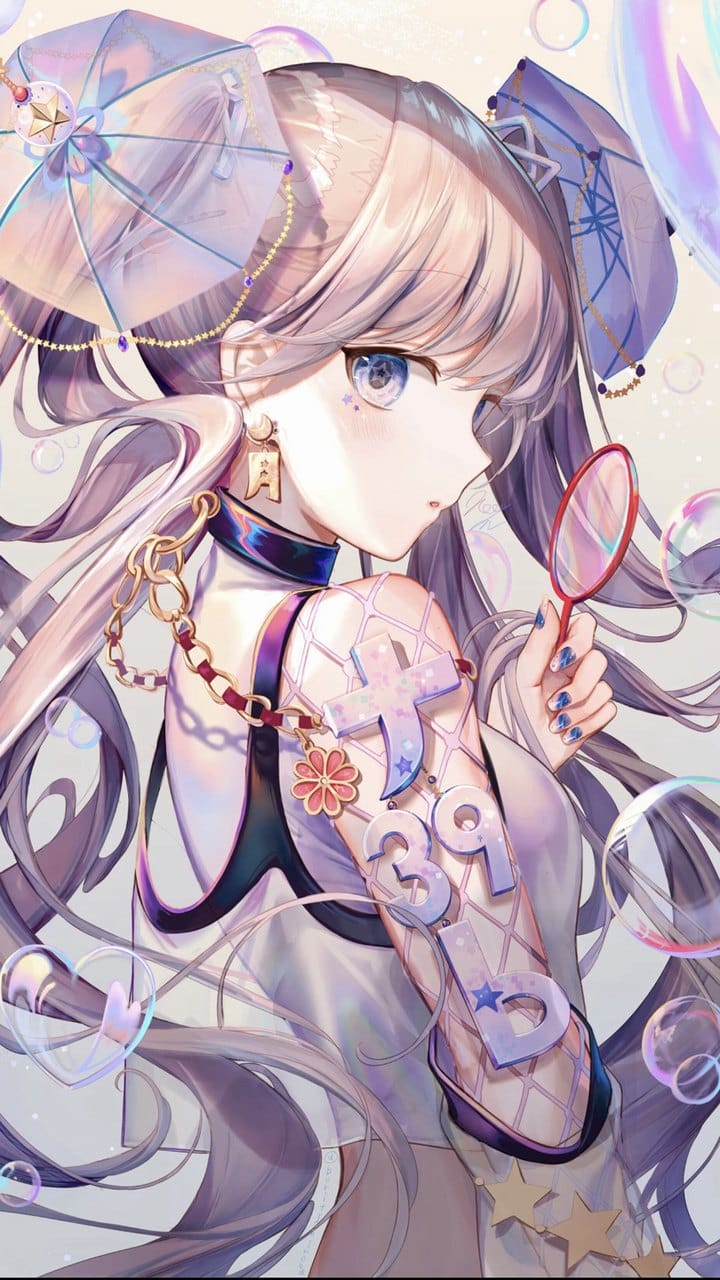 精致漂亮的二次元巨乳妹妹动漫美女手机桌面壁纸