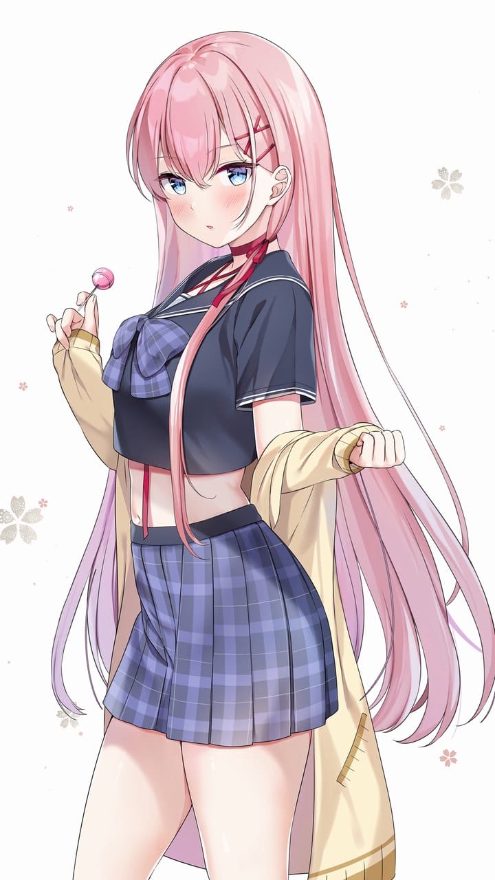 精致漂亮的二次元巨乳妹妹动漫美女手机桌面壁纸