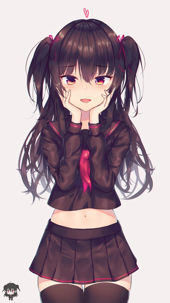 精致漂亮的二次元巨乳妹妹动漫美女手机桌面壁纸