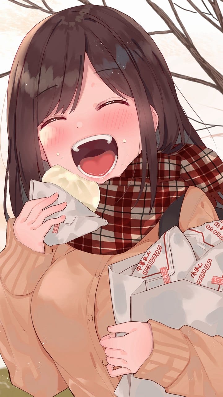 甜美可人的二次元巨乳动漫美女手机桌面壁纸