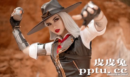 俄妹COS《守望先锋》艾什 攻气十足的精致御姐