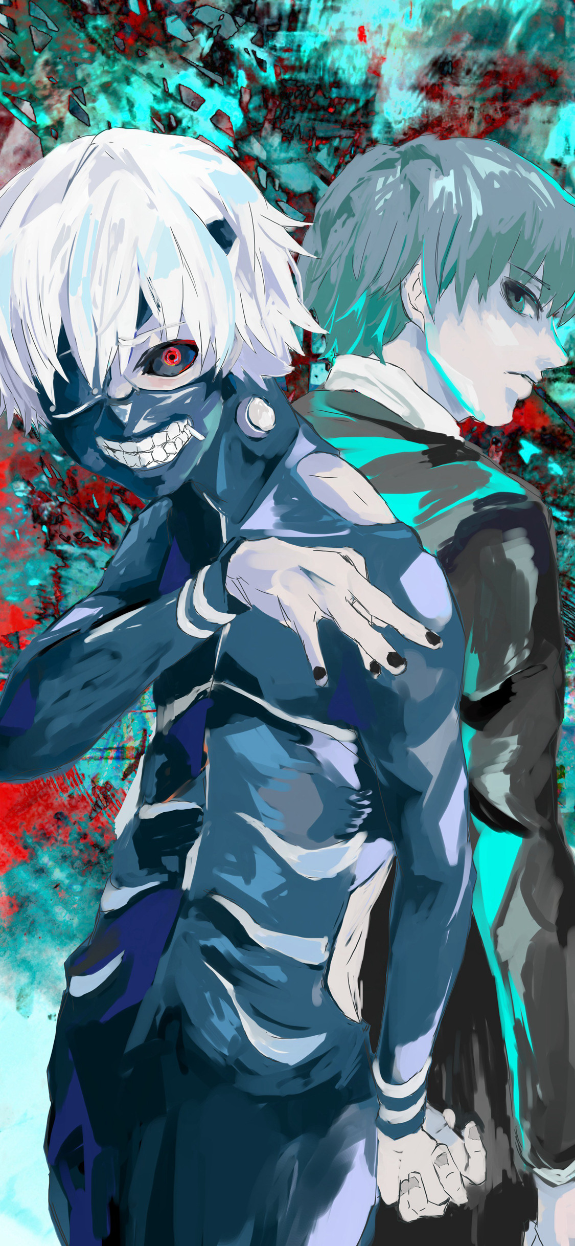 P站画师作品“东京食尸鬼”人物插画动漫手机壁纸-皮皮兔动漫