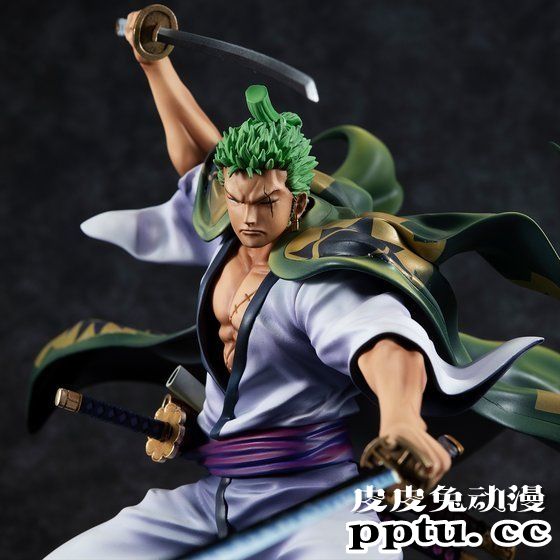 「海贼王」索隆十郎手办以充满跃动感的姿势登场-皮皮兔动漫