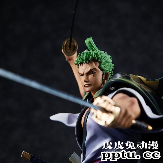 「海贼王」索隆十郎手办以充满跃动感的姿势登场