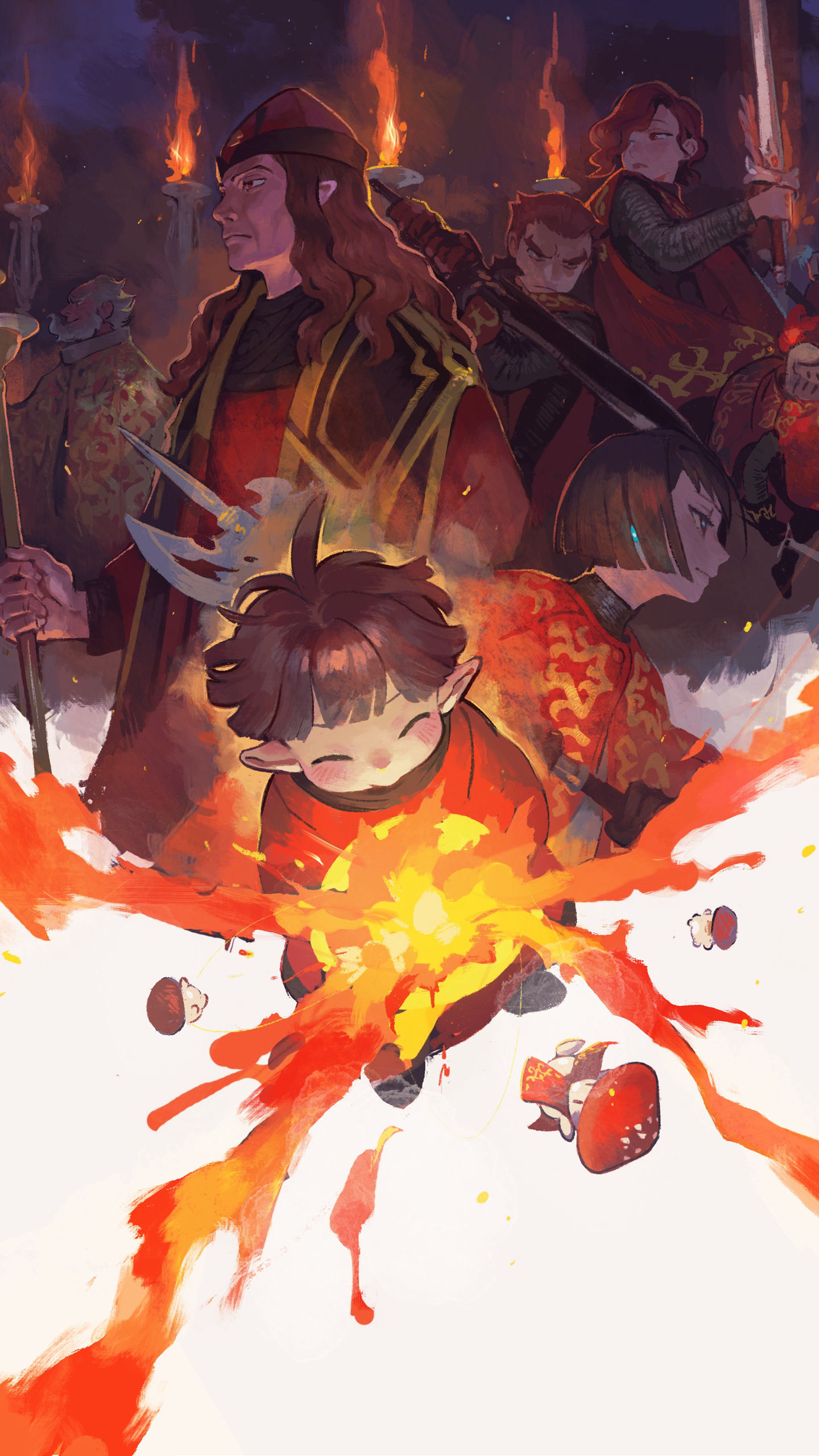 中国风动漫武侠的人物插画手机壁纸图片-皮皮兔动漫