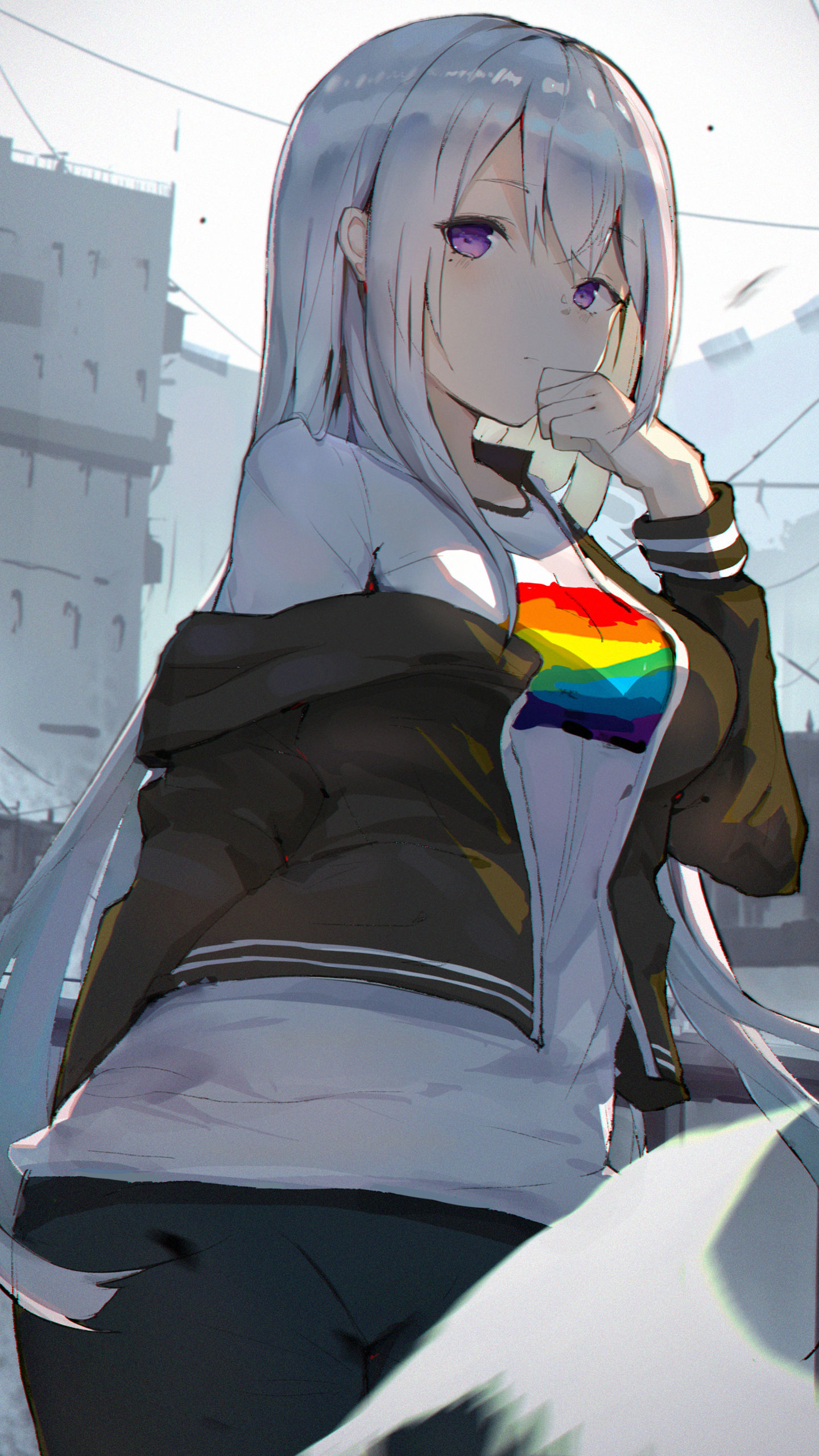 5月9日简洁手绘的二次元少女手机壁纸合集推荐-皮皮兔动漫