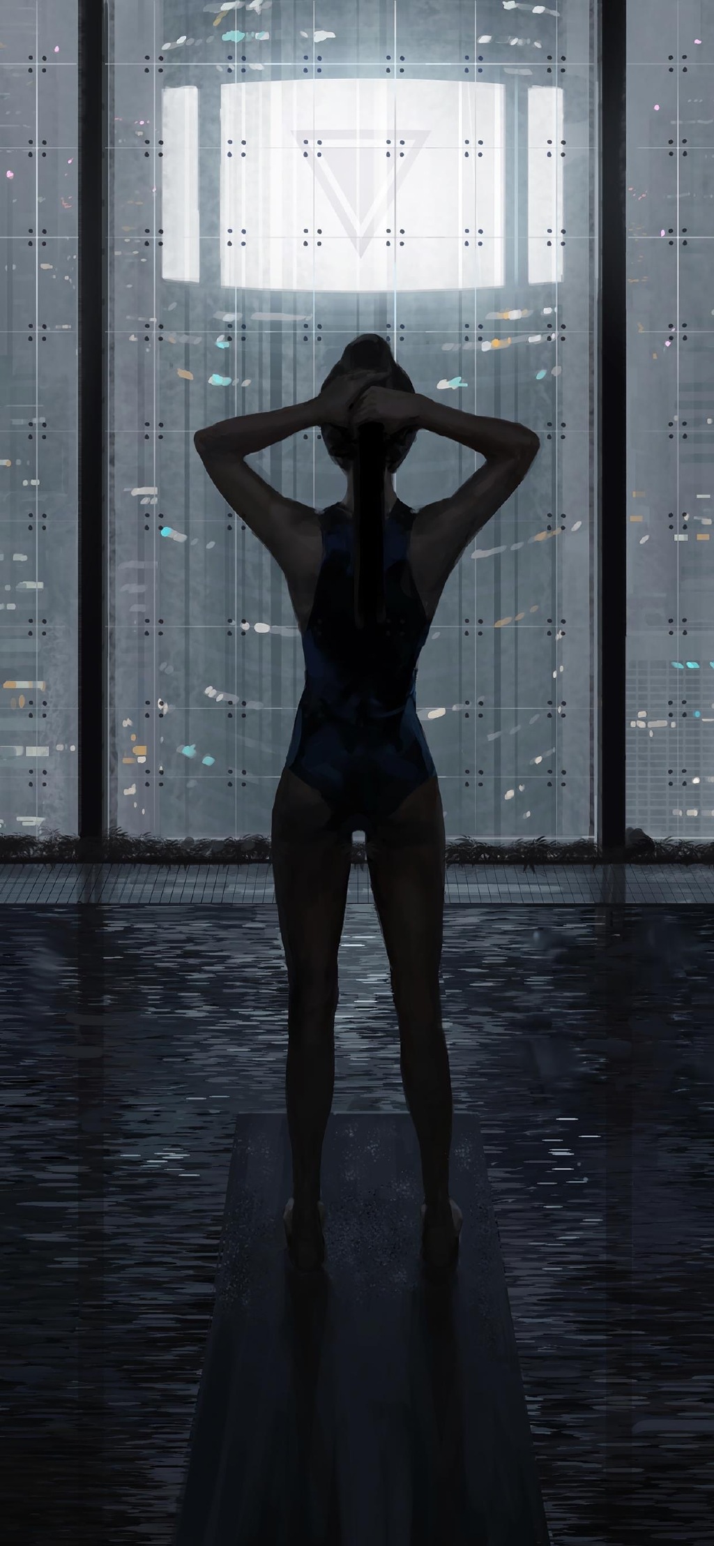 二次元少女手绘插画高清手机壁纸-皮皮兔动漫