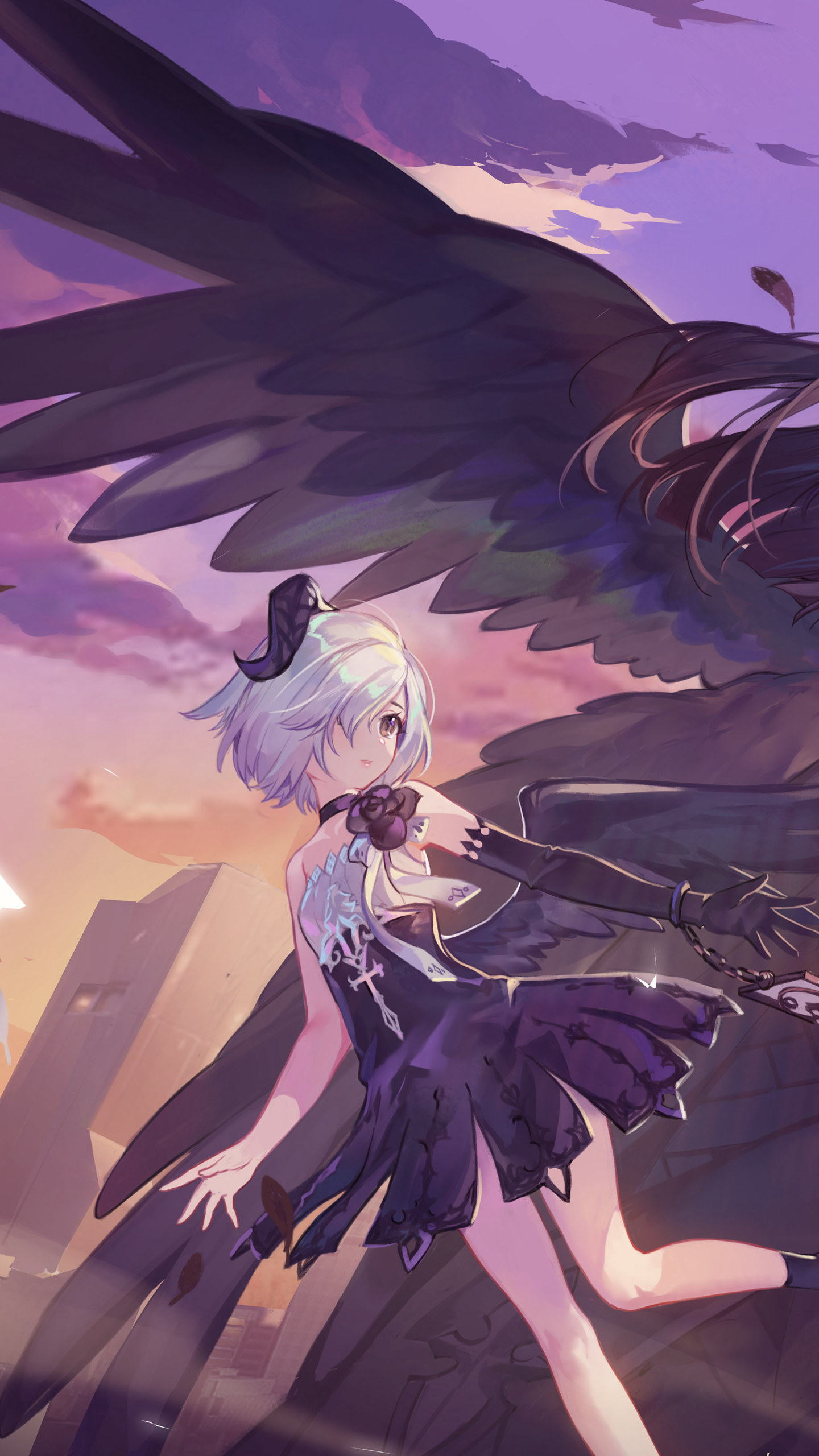 3图连接裁剪的创意闺蜜三人一组的动漫少女手机壁纸-皮皮兔动漫