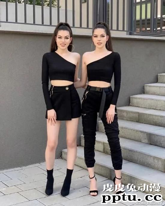 我P都不敢这么P！腰臀比逆天的德国双胞胎姐妹花