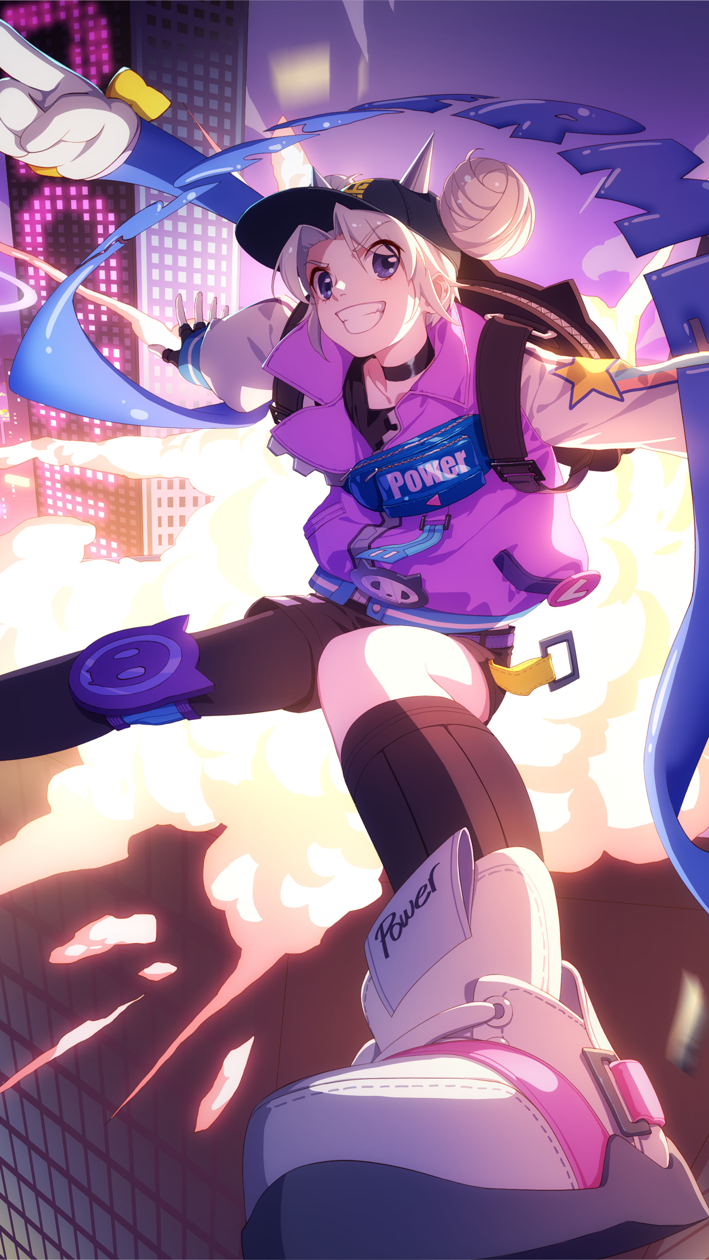 时尚动漫运动少女长图裁剪3张的闺蜜手机壁纸-皮皮兔动漫