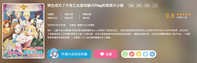四月番剧「转生恶役」第八话先行画面公开-皮皮兔动漫