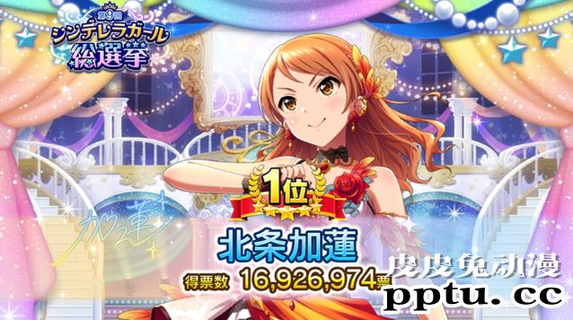 「偶像大师灰姑娘女孩」第9回灰姑娘总选举结果公开-皮皮兔动漫