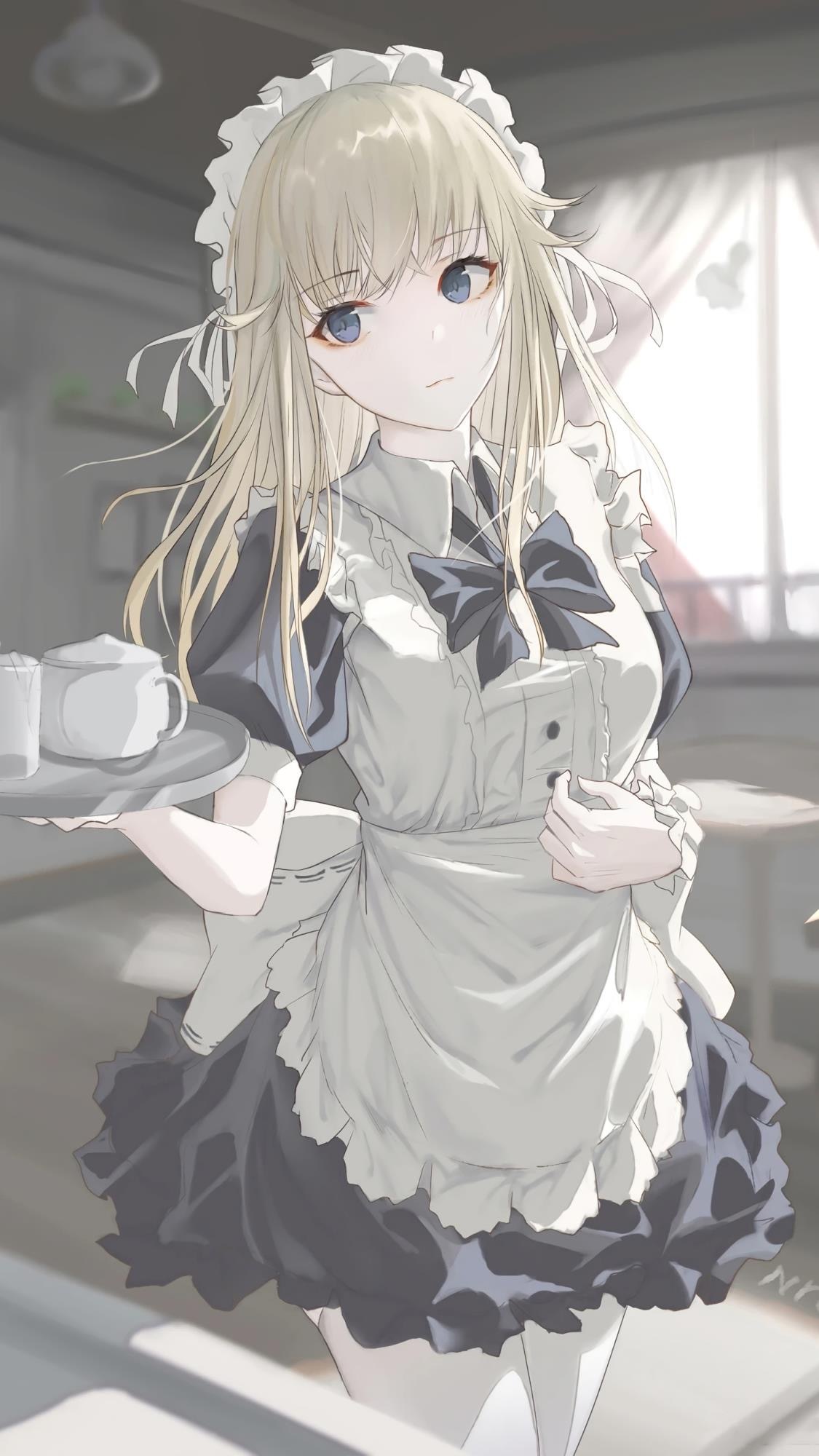 二次元文艺少女动漫手绘手机壁纸-皮皮兔动漫