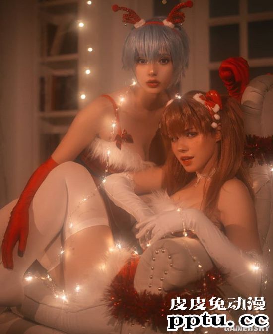 俄妹COS《EVA》明日香与绫波丽 百变傲娇妹与三无女神