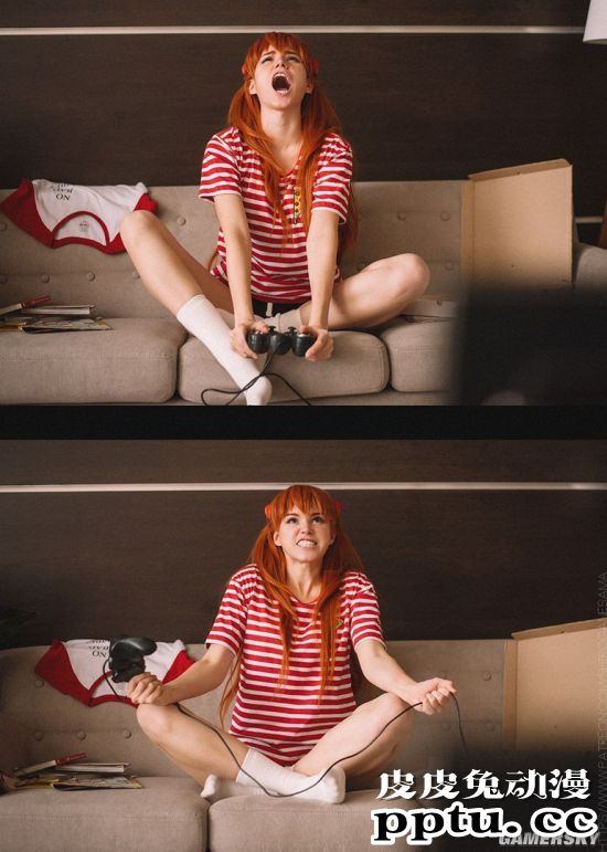 俄妹COS《EVA》明日香与绫波丽 百变傲娇妹与三无女神