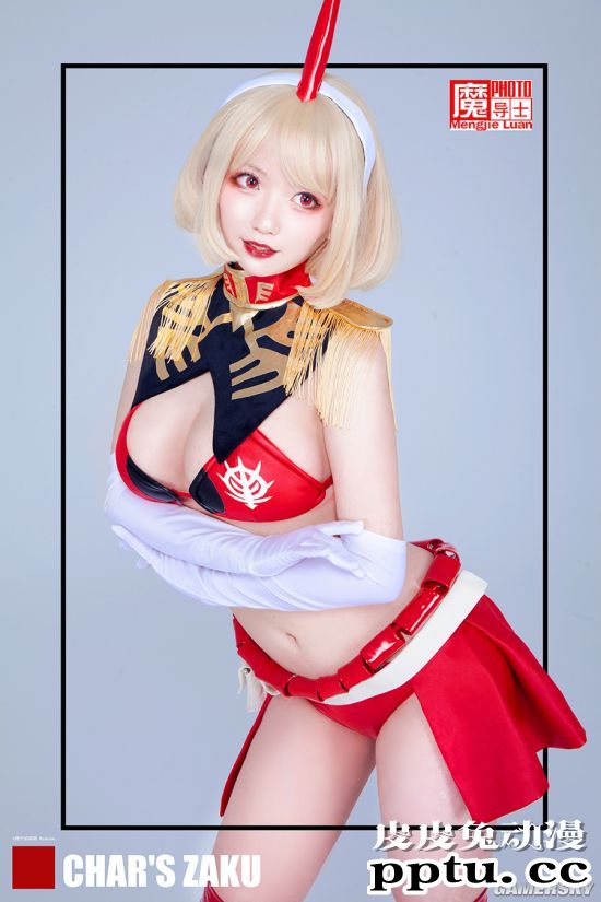 双份的机甲美少女Cos 共庆高达模型40周年