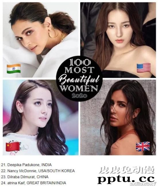 2020全球百大美女榜出炉：神仙姐姐刘亦菲排77名