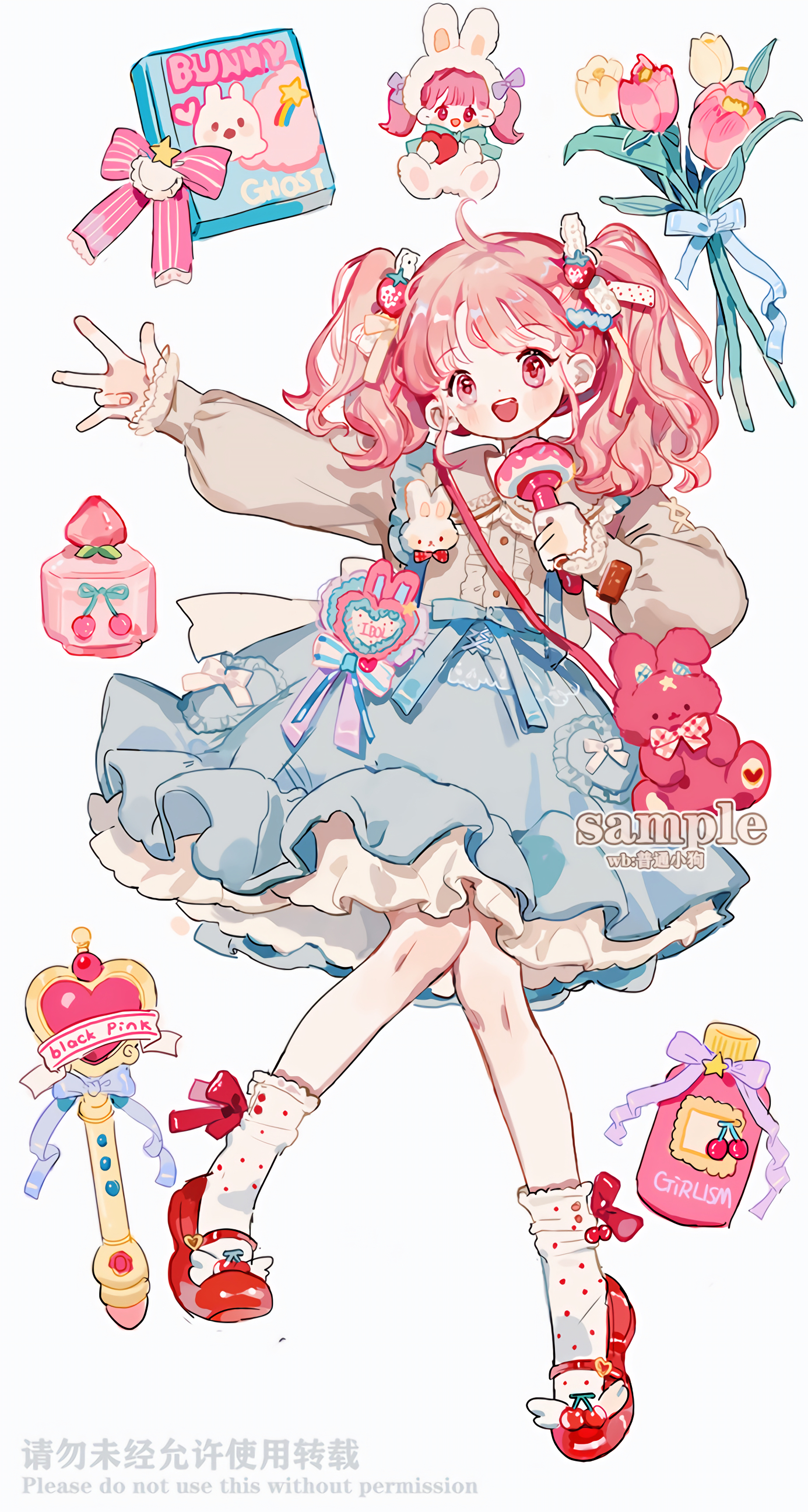 洛丽塔风甜美少女手机壁纸