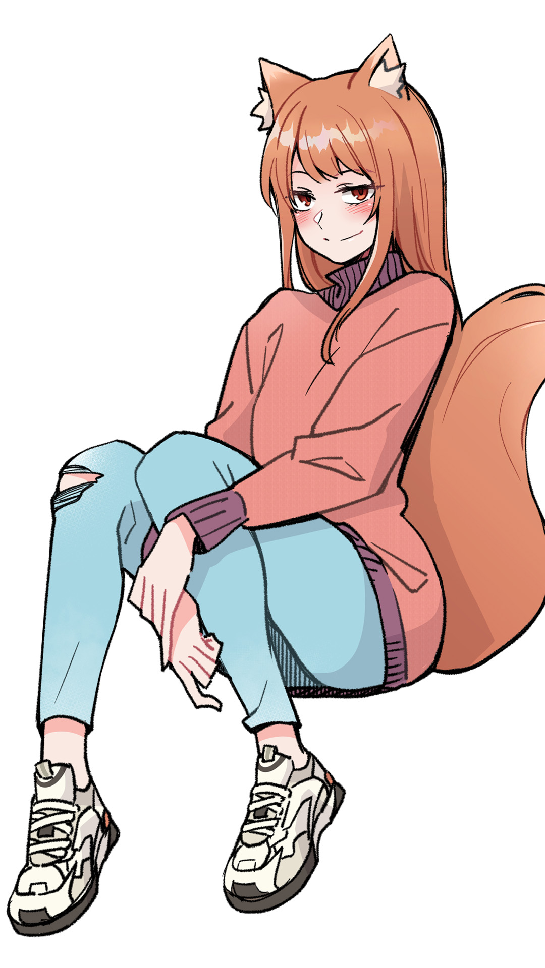 可爱动人二次元少女手机壁纸-皮皮兔动漫