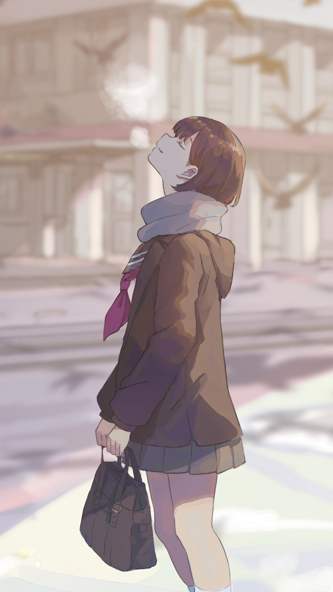 可爱动人二次元少女手机壁纸