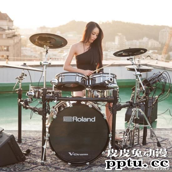 这架势让人欲罢不能！韩国最火辣美女鼓手A-YEON-皮皮兔动漫