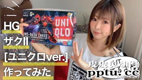 会拼高达的youtube女主播 傲人身材也不影响看高达