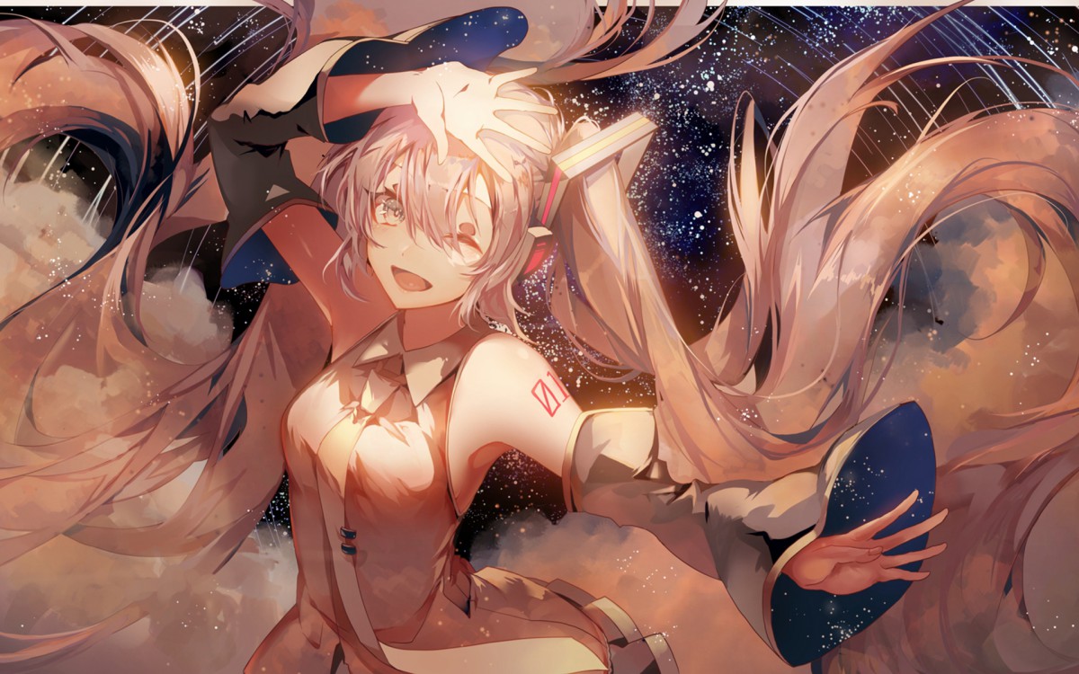 初音未来插画桌面壁纸-皮皮兔动漫