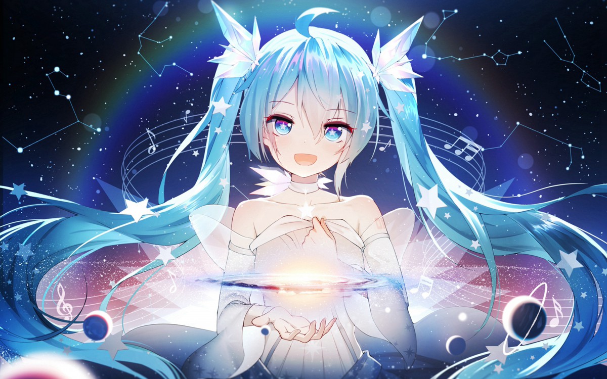 初音未来插画桌面壁纸