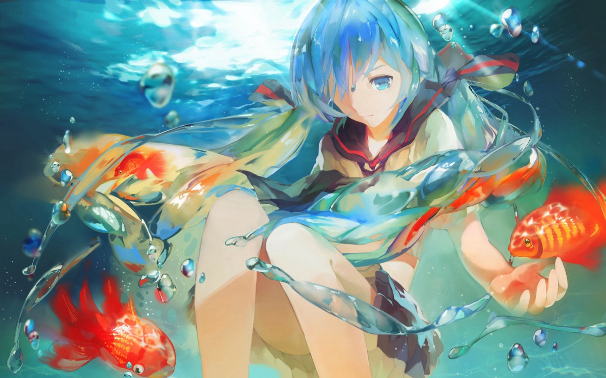 初音未来插画桌面壁纸
