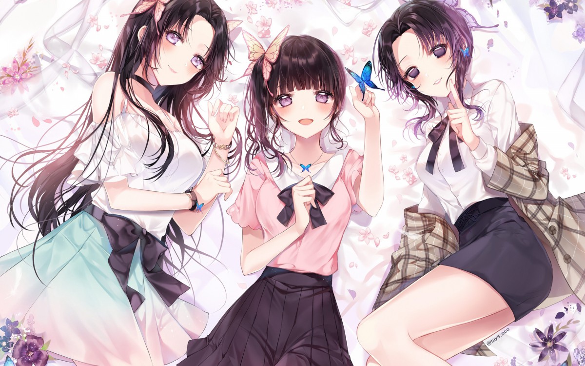 动漫鬼灭之刃蝴蝶忍壁纸-皮皮兔动漫