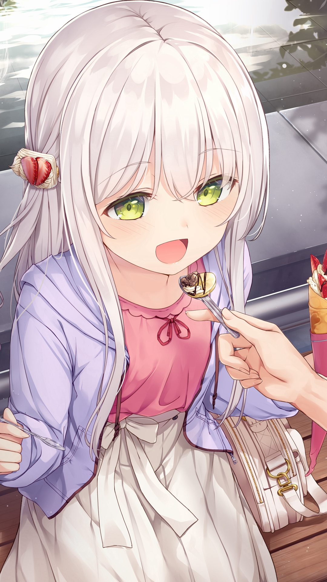 萌系俏皮动漫美女手机壁纸