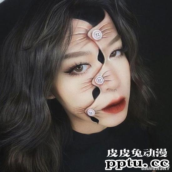 重口味的神仙颜值 以恐怖美妆爆红的网红Hoa Trang